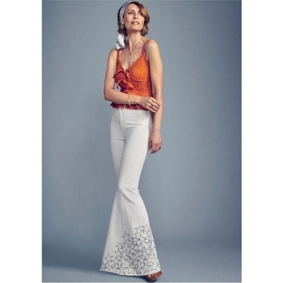 Free People x Zandra Rhodes Just Float On Flare Jeans size 30 - Picture 11 of 11